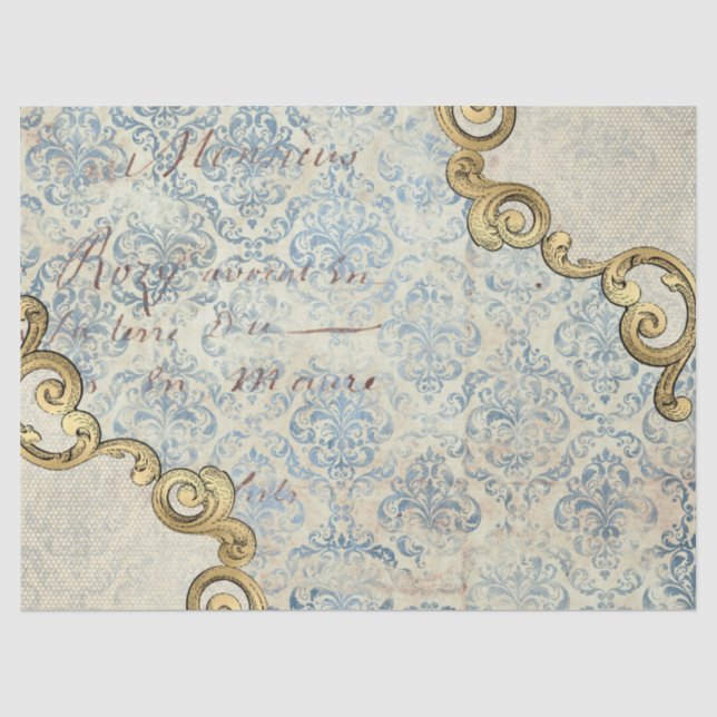 Papier Mousseline Ephemera Ornate Paper Series Design 14 (Recto)