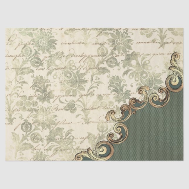 Papier Mousseline Ephemera Ornate Paper Series Design 2 (Recto)