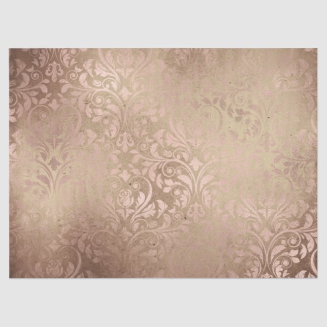Papier Mousseline Ephemera Rose Gold Paper Series Design 13 (Recto)
