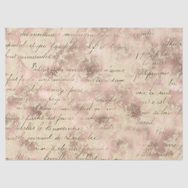 Papier Mousseline Ephemera Rose Gold Paper Series Design 19 (Recto)