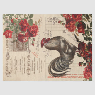Papier Mousseline Ephemera Tissu de la page de découpage des Roses d