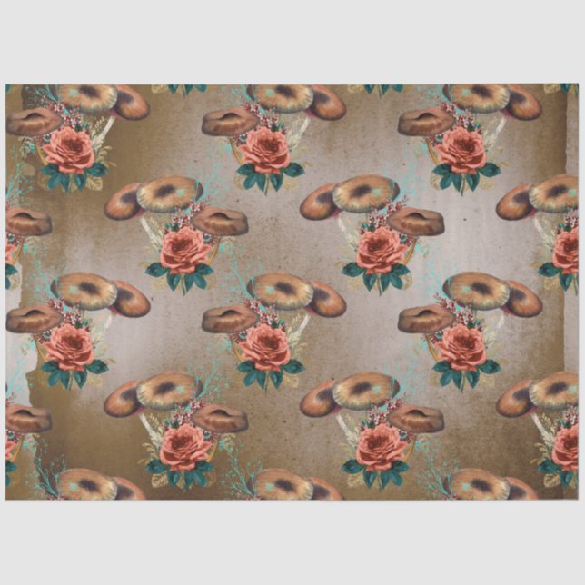 Papier Mousseline Ephémère aux champignons série de conception #6 (Recto)