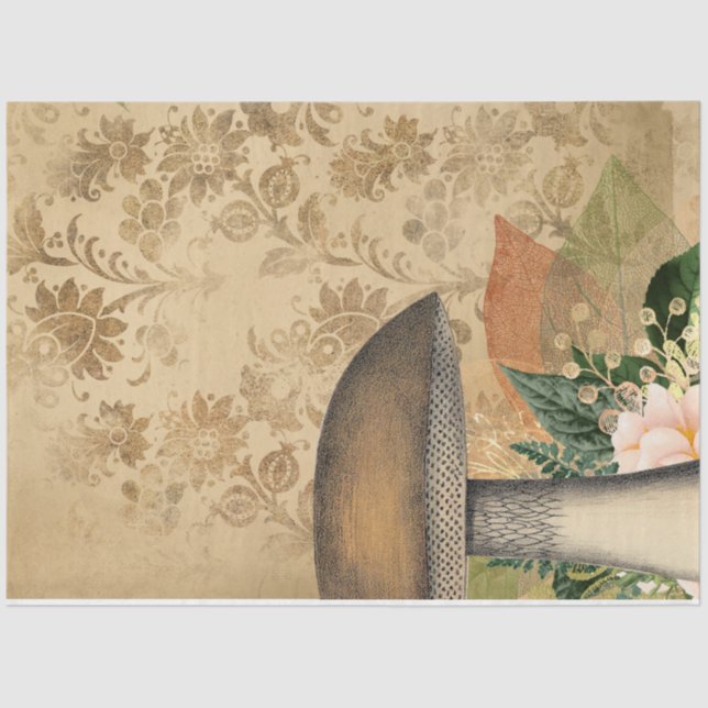 Papier Mousseline Ephémère de champignons série de conception #14 (Recto)