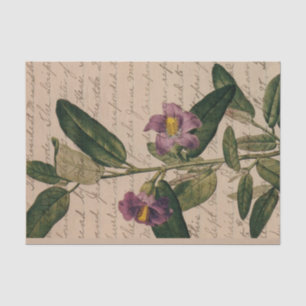Papier Mousseline Éphémère de fleurs violettes
