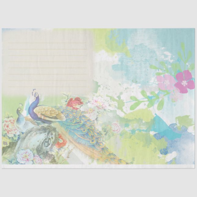 Papier Mousseline Ephémère de paon 4 (Recto)