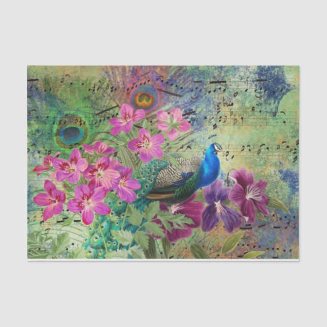 Papier Mousseline Ephémère de Peacock (Recto)