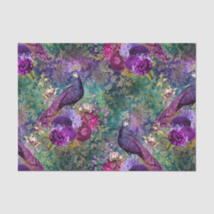 Papier Mousseline Ephémère Découpage Peacock Papier Tissu