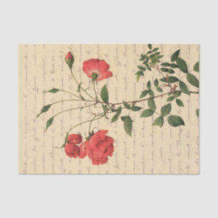 Papier Mousseline Ephémère florale vintage