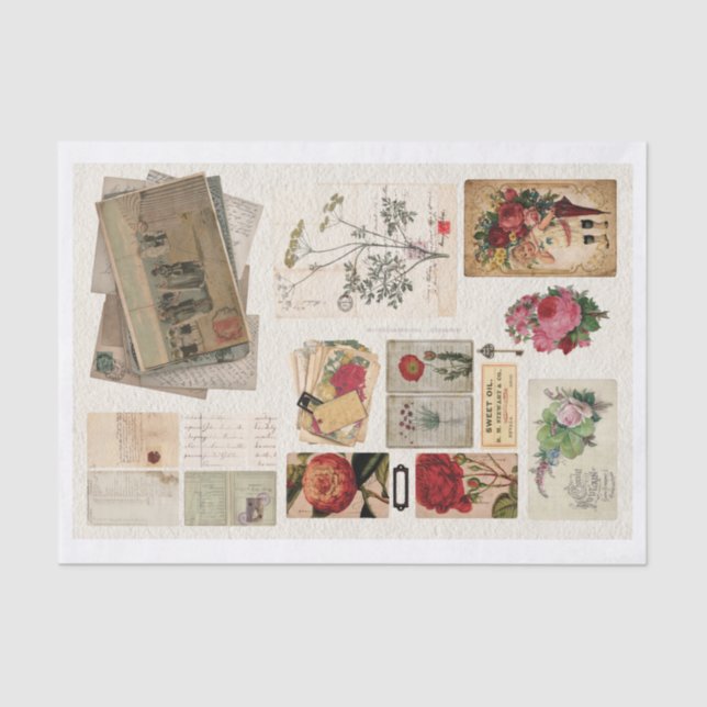 Papier Mousseline Éphémère vintage n° 1 (Recto)