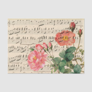 Papier Mousseline Ephémère vintage rose