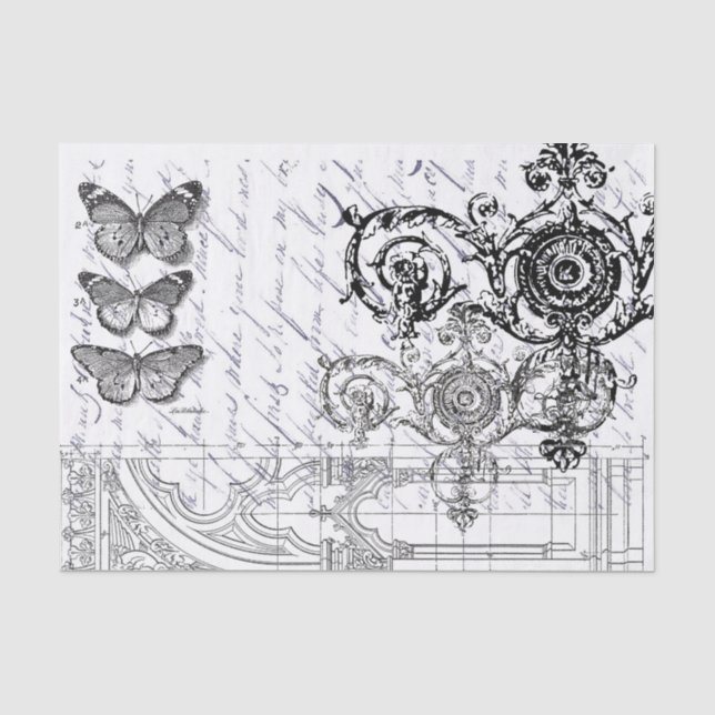 Papier Mousseline Éphémères de papillon (Recto)