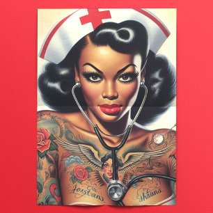 Papier Mousseline Épingle de l'infirmière tatouée