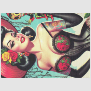 Papier Mousseline Épingle de sorcière tatouée