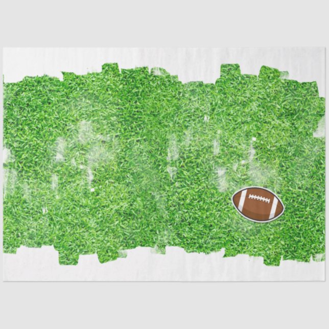Papier Mousseline Équipe de football sportif Turf Green Grass Field  (Recto)