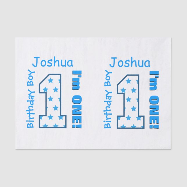 Papier Mousseline ęr GARÇON nommé fait sur commande V2A de nombre (Recto)