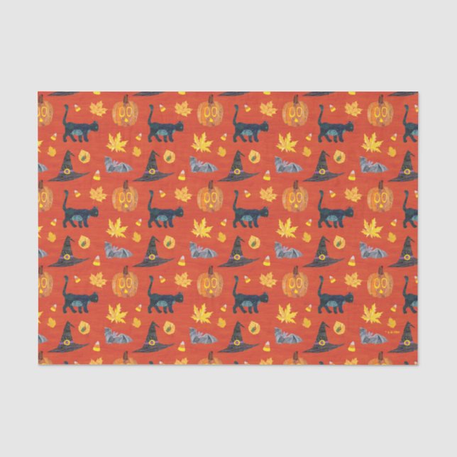 Papier Mousseline Eric Carle | Caterpillar Motif Halloween (Recto)
