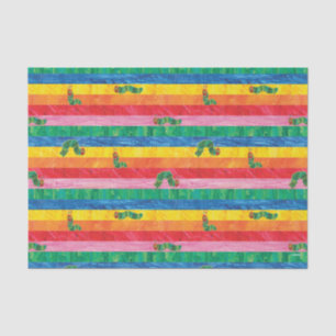 Papier Mousseline Eric Carle   Caterpillar Rainbow Stripe Motif