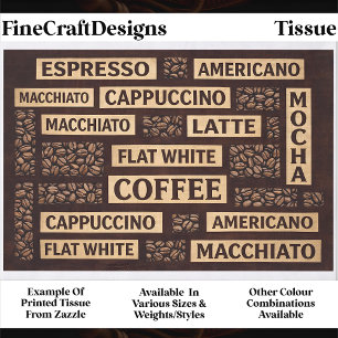 Papier Mousseline Espresso Latte Cappuccino Collage FC7 Découpage