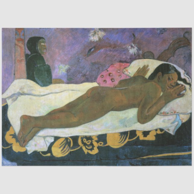 Papier Mousseline Esprit de l'observation des morts, Gauguin (Recto)