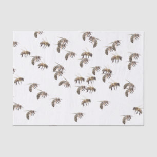 Papier Mousseline Essaim d'abeilles miel