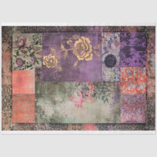 Papier Mousseline Esthétique orientale Chinoiserie Patchwork Motifs