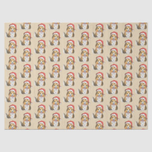 Papier Mousseline Étagère mignonne dans Père Noël Casquette papier d