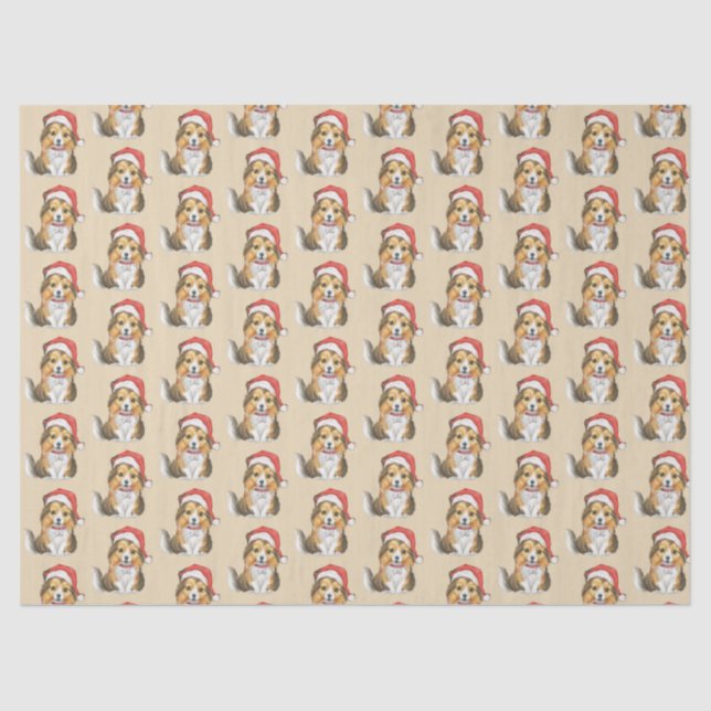 Papier Mousseline Étagère mignonne dans Père Noël Casquette papier d (Recto)