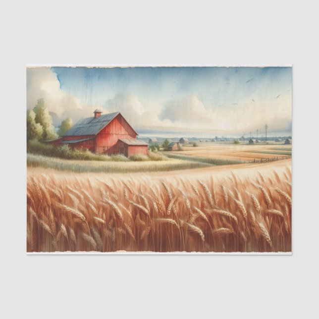 Papier Mousseline Etanchéité rustique de la grange et du blé (Recto)