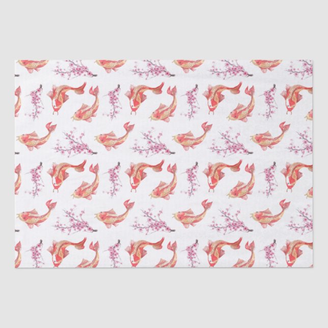Papier Mousseline Étang de Koi (Recto)