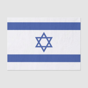 Papier Mousseline Etat d'Israël Drapeau, Étoile de David Juifs
