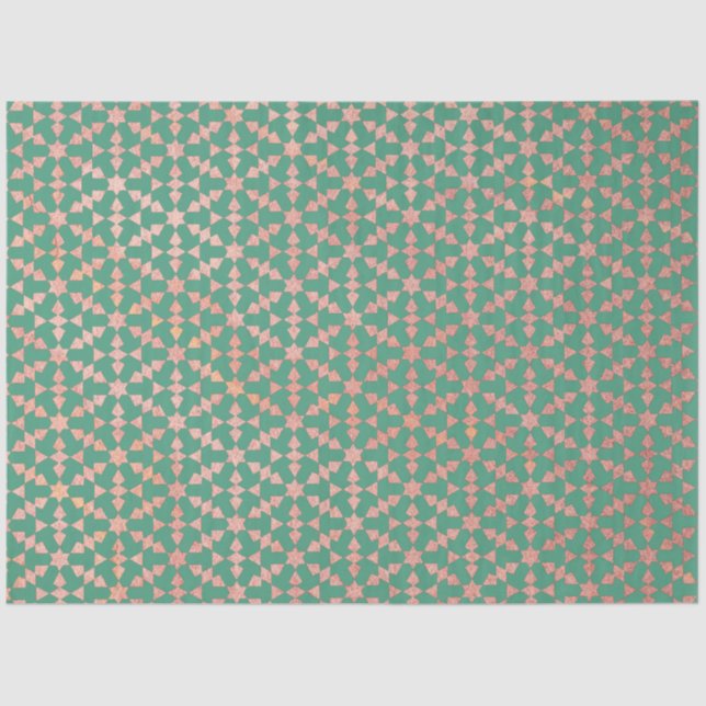 Papier Mousseline Ethnic Marocain Motif géométrique (Recto)