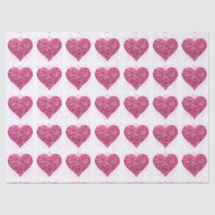 Papier Mousseline Étincelle rose parties scintillant coeur amour