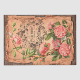 Papier Mousseline Étiquette vintage et illustrations Chic Shabby