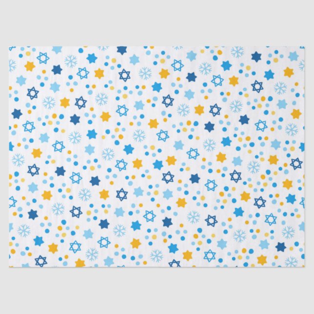 Papier Mousseline Étoile de David Snowflakes (Recto)