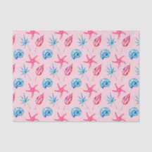 Étoile de mer rose et coquillage bleu (modèle 83 s