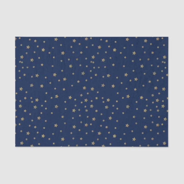 Papier Mousseline Étoiles d'or (Recto)