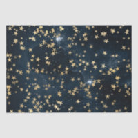 Étoiles Dorées Célestes sur Fond Galactique Nuit B