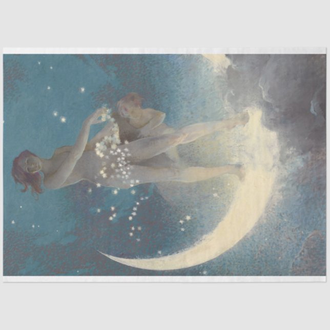 Papier Mousseline Étoiles éparses OEuvre d'art bleu Découpage d'art (Recto)