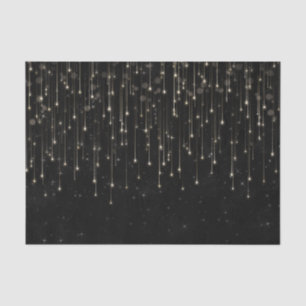 Papier Mousseline Étoiles Filantes Étincelantes Fête Moderne Chic No