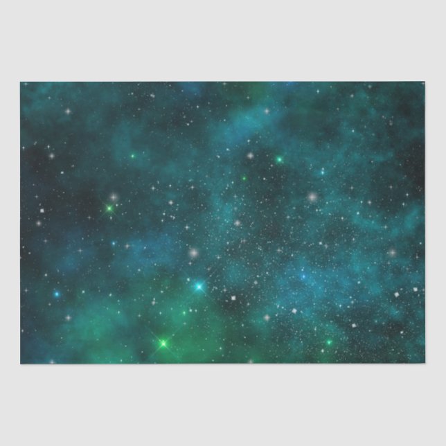 Papier Mousseline Étoiles pétillantes sur l'Arrière - plan de l'espa (Recto)