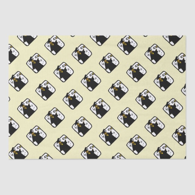 Papier Mousseline Étudiant recevant un diplôme (Recto)