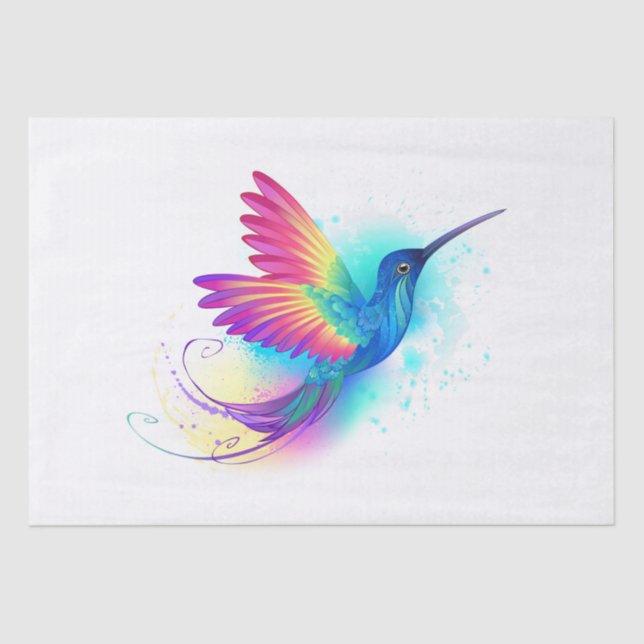Papier Mousseline Exotic Rainbow Hummingbird (Recto)