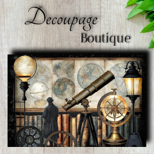 Papier Mousseline Explorateur Vintage Étude Découpage