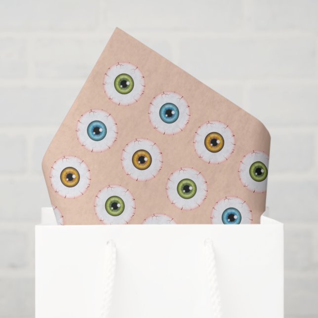 Papier Mousseline Eyeball Motif Déplaisant Blooshot Halloween Yeux (Sac cadeau)