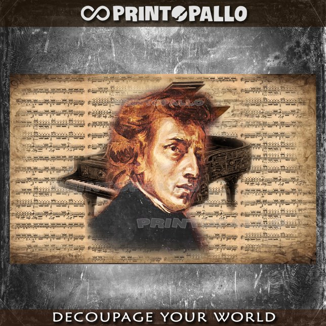 Papier Mousseline F. Chopin Le Maître de Piano avec partition (Créateur téléchargé)
