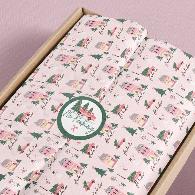 Papier Mousseline Fa La Maison Pour Les Vacances Ville & Pink Retro  (Créateur téléchargé)