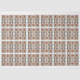 Papier Mousseline Fabulous Fall et Blue Tile Decoupage