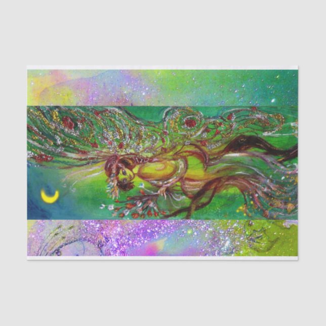 PAPIER MOUSSELINE FAIRY EN VERT (Recto)