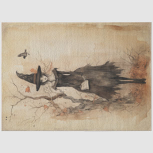 Papier Mousseline Fairy Land Spring Forest Whimsical Witch No2