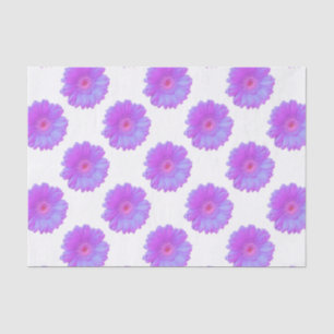 Papier Mousseline Faisée de gerbera violette